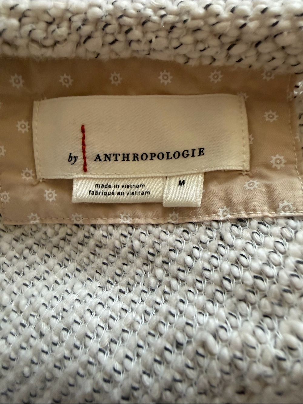 Anthropologie Diana Knit Textured Cream Wrap Dress with Tie Waist - Size M - Picture 7 of 11